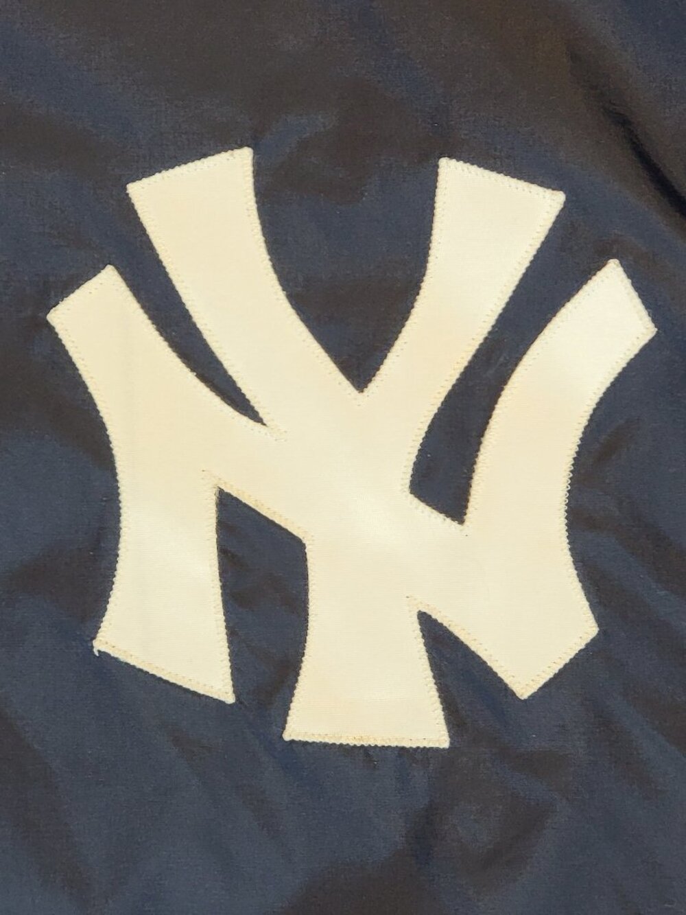 Vintage 90s MLB Navy New York Yankees Majestic Pullover Nylon Rain Jacket - M - Picture 2 of 13